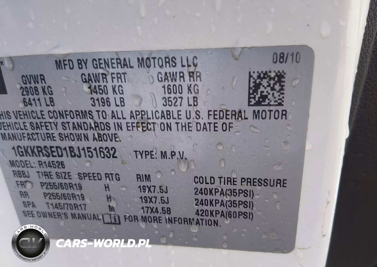 2011 GMC Acadia Slt-2 VIN:1GKKRSED1BJ151632 - 9