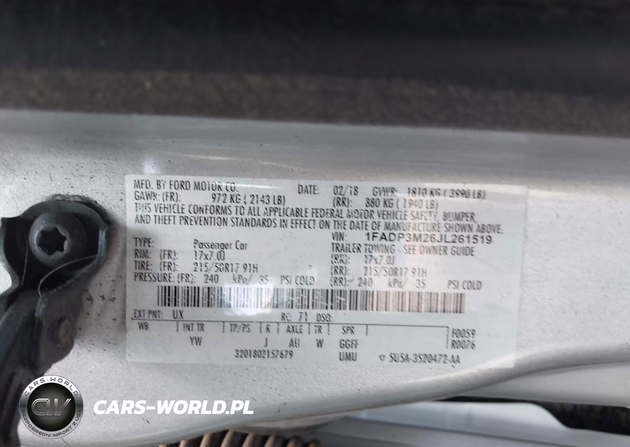 2018 Ford Focus Sel VIN:1FADP3M26JL261519 - 9