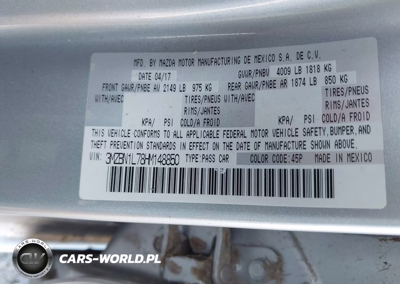 2017 Mazda Mazda3 Touring VIN:3MZBN1L78HM148850 - 9