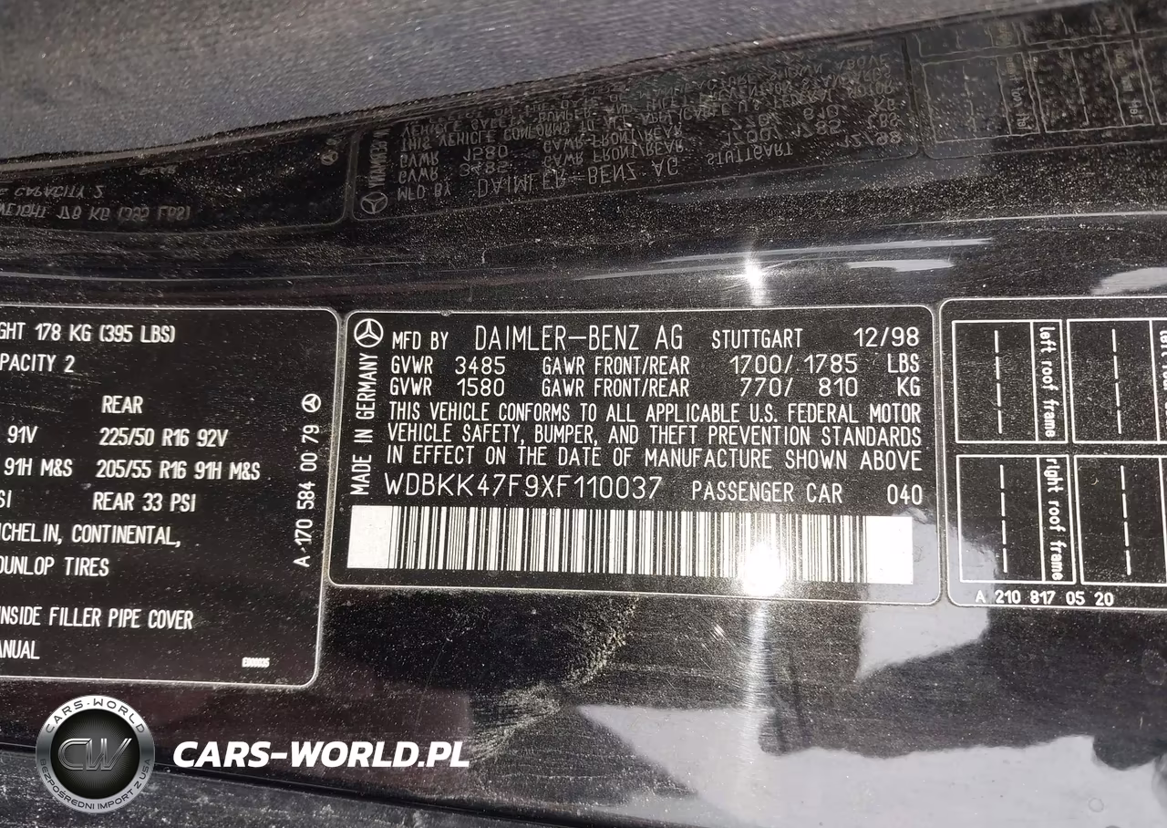 1999 Mercedes-Benz Slk 230 Kompressor VIN:WDBKK47F9XF110037 - 9