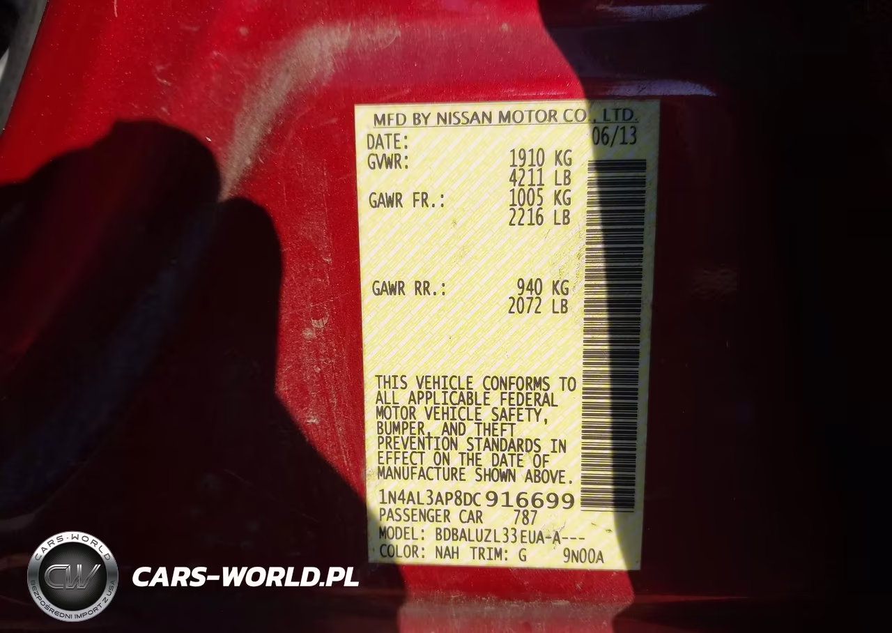 2013 Nissan Altima 2.5 Sv VIN:1N4AL3AP8DC916699 - 9