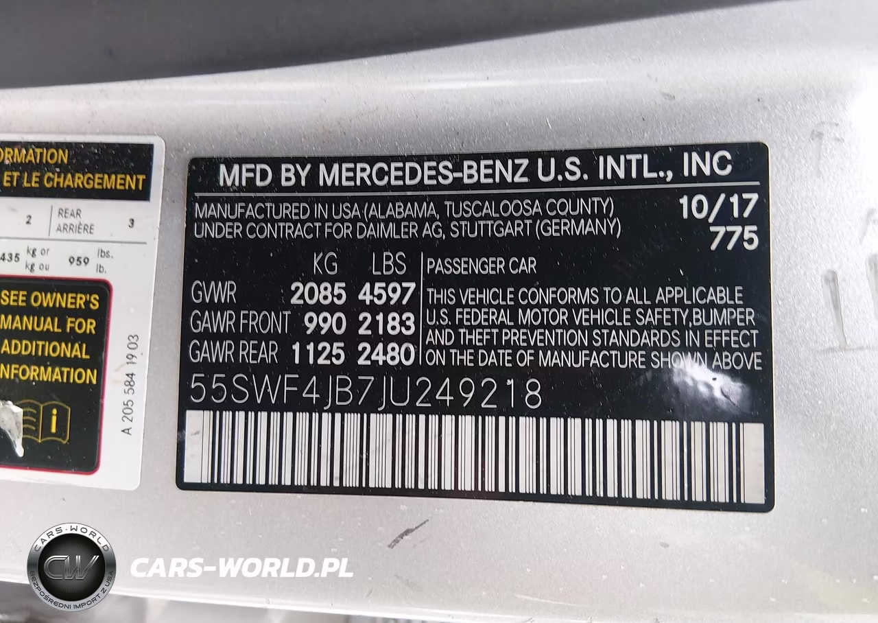 2018 Mercedes-Benz C 300 VIN:55SWF4JB7JU249218 - 9