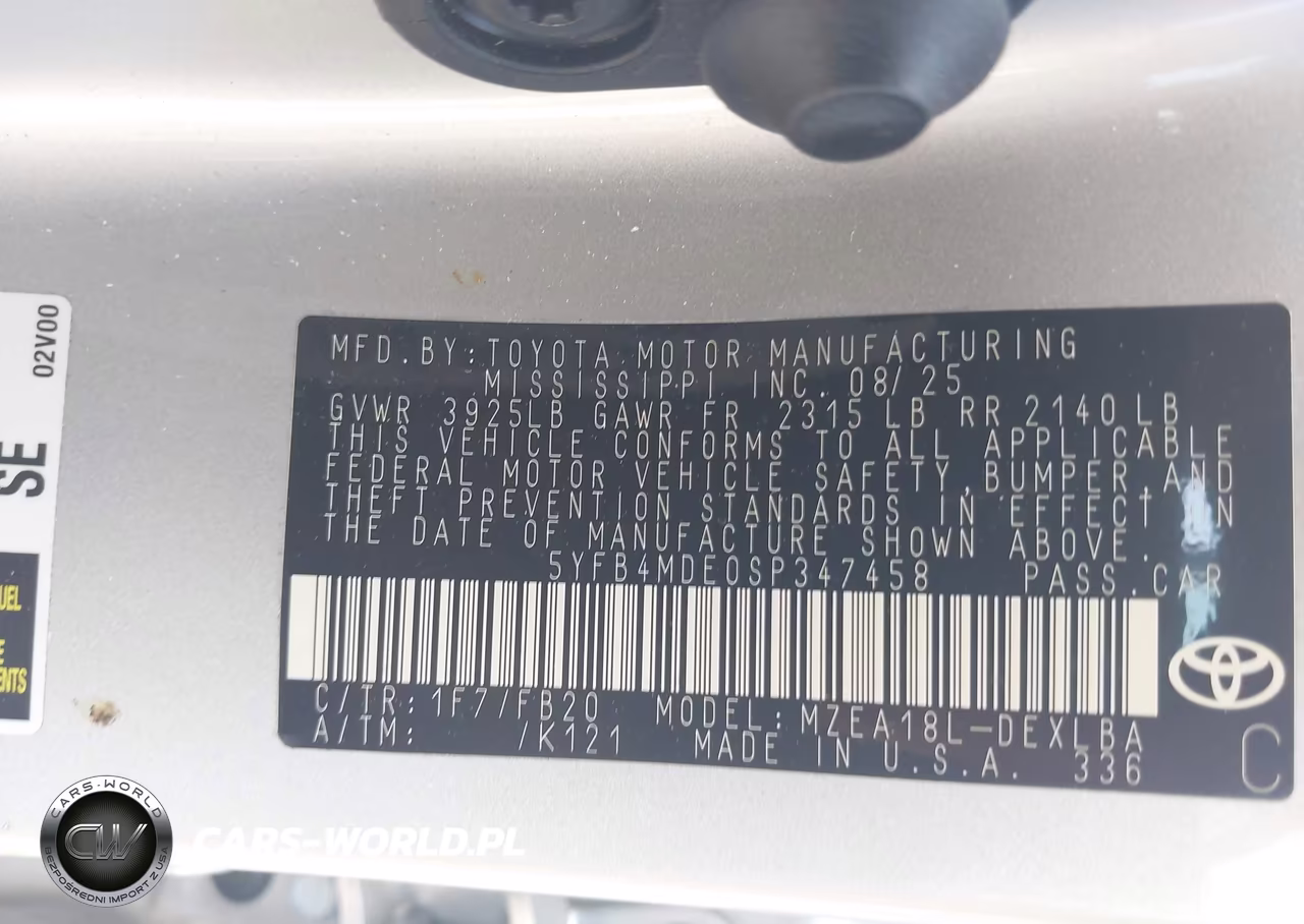 2025 Toyota Corolla Le VIN:5YFB4MDE0SP347458 - 9