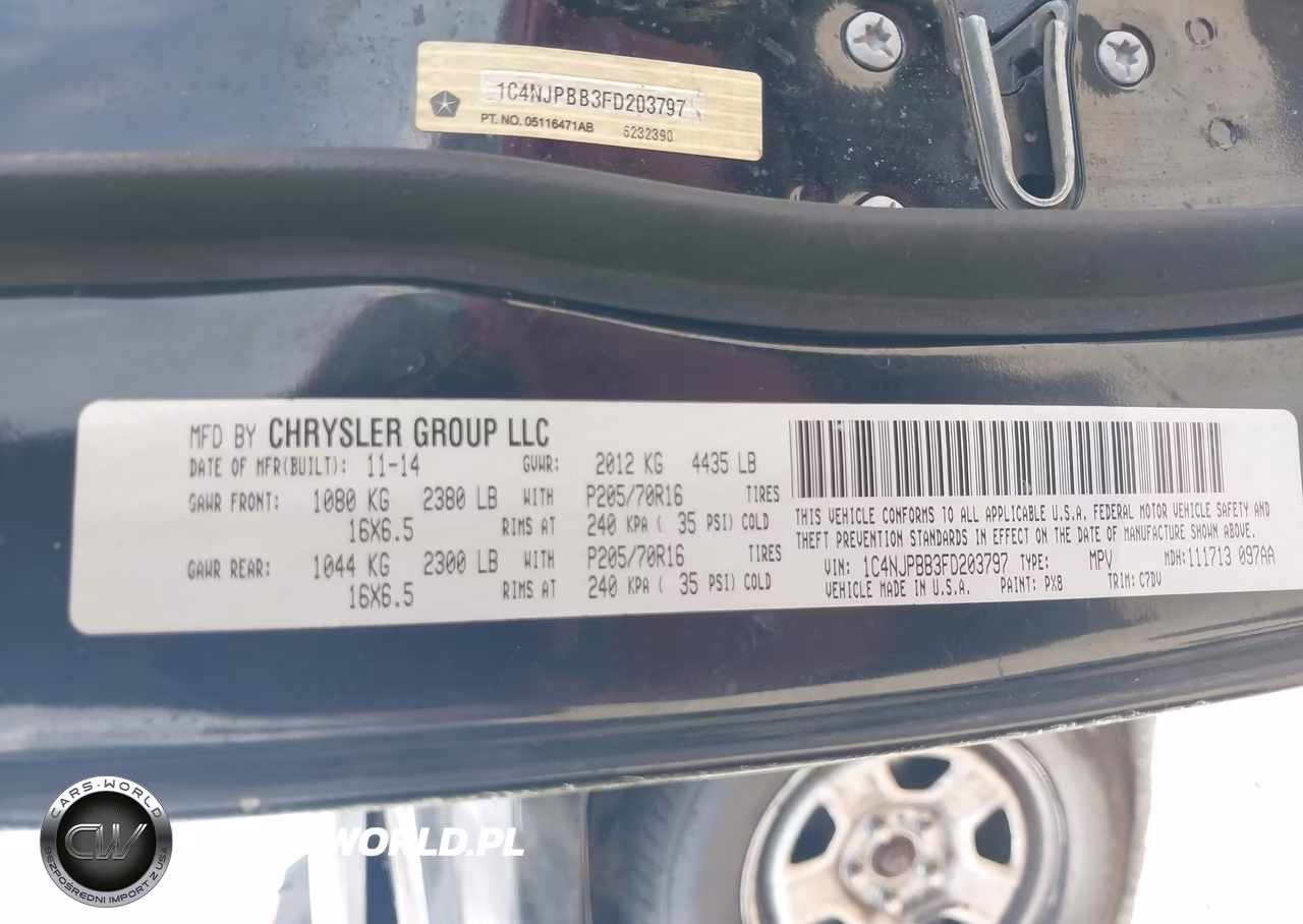 2015 Jeep Patriot Sport VIN:1C4NJPBB3FD203797 - 9