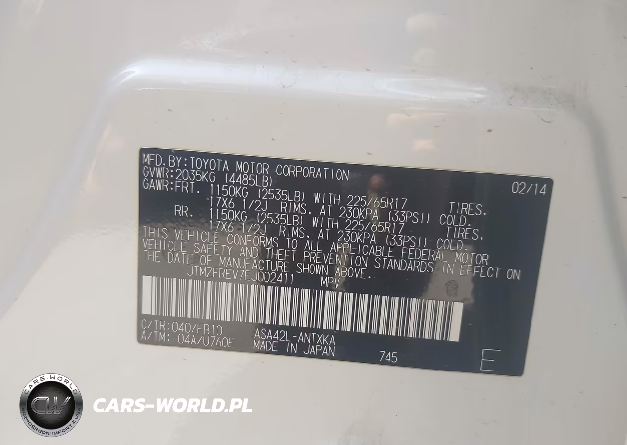 2014 Toyota Rav4 Le VIN:JTMZFREV7EJ002411 - 9