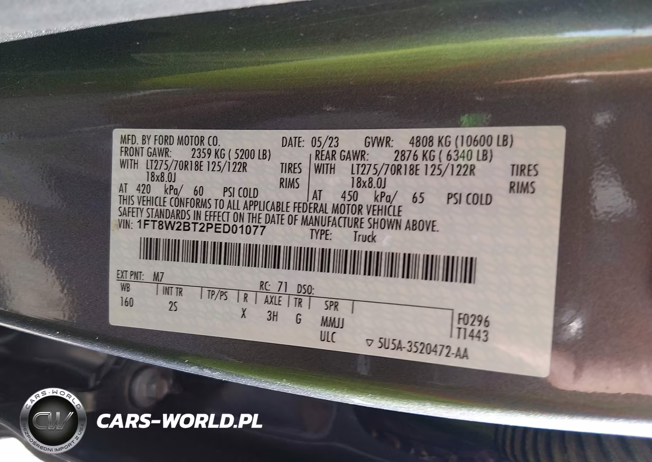 2023 Ford F-250 Xlt VIN:1FT8W2BT2PED01077 - 9