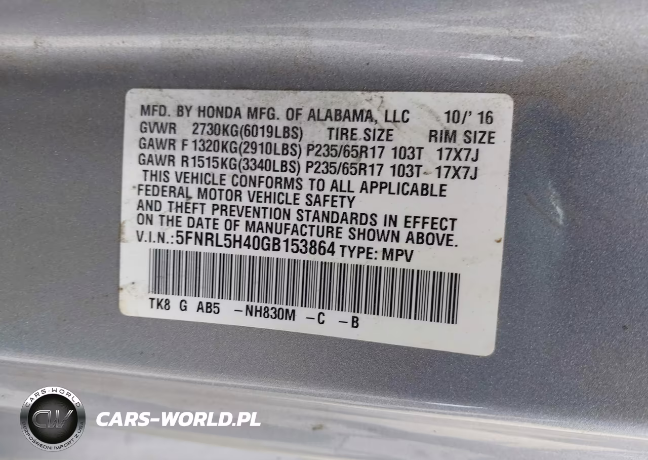 2016 Honda Odyssey Ex VIN:5FNRL5H40GB153864 - 9