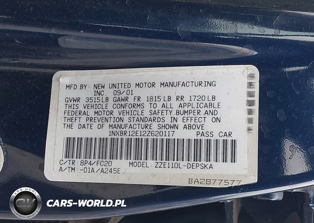 2002 Toyota Corolla S VIN:1NXBR12E12Z620117 - 9
