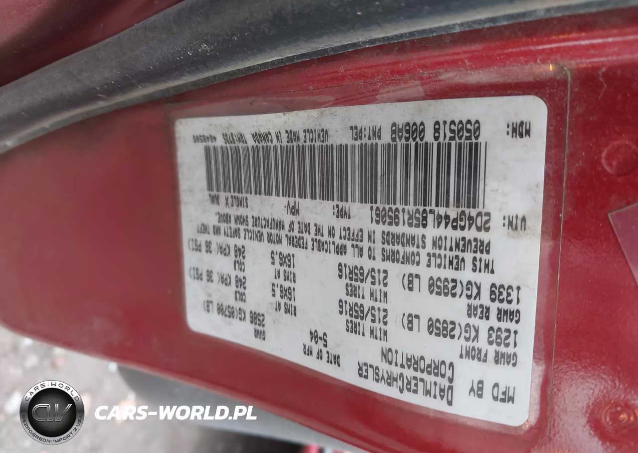 2005 Dodge Grand Caravan Sxt VIN:2D4GP44L85R195061 - 9