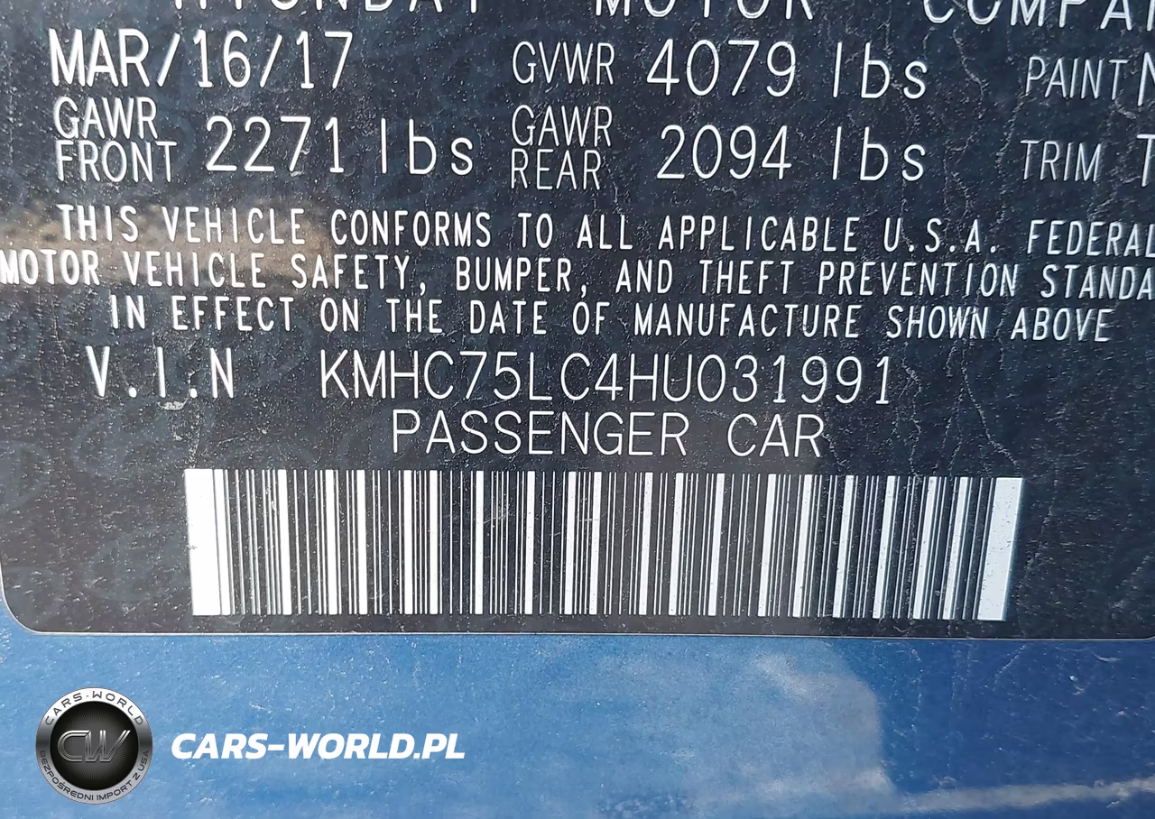 2017 Hyundai Ioniq Hybrid Sel VIN:KMHC75LC4HU031991 - 9