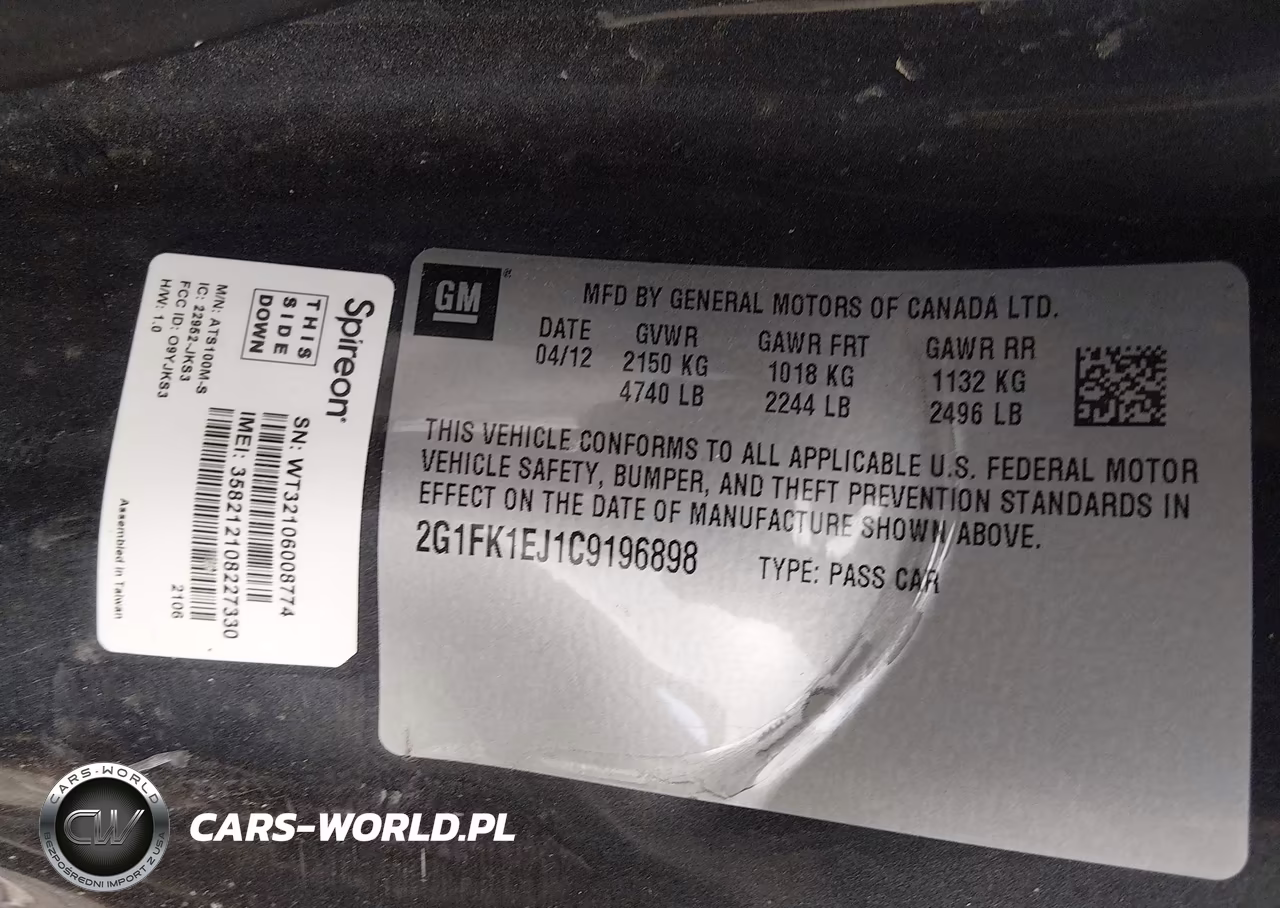 2012 Chevrolet Camaro 2Ss VIN:2G1FK1EJ1C9196898 - 9