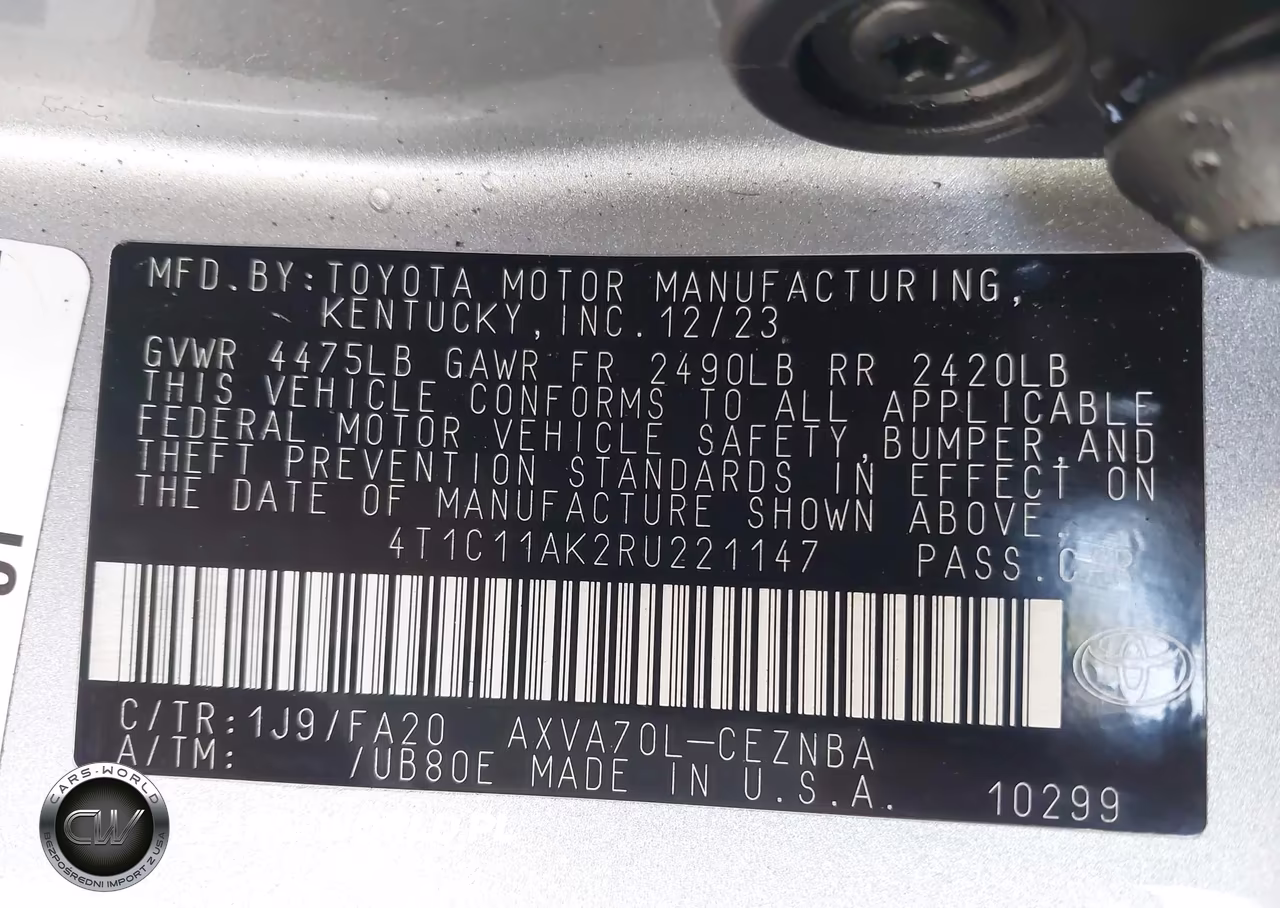 2024 Toyota Camry Le VIN:4T1C11AK2RU221147 - 9
