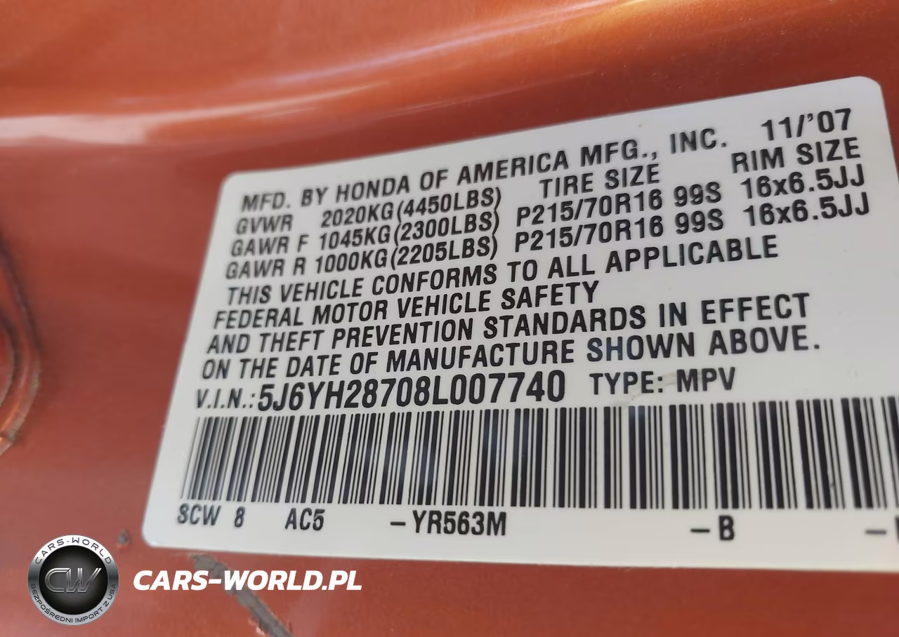 2008 Honda Element Ex VIN:5J6YH28708L007740 - 9