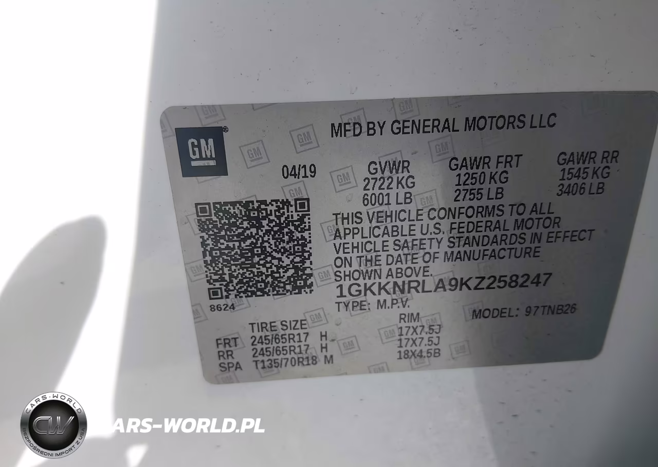 2019 GMC Acadia Sle-1 VIN:1GKKNRLA9KZ258247 - 9