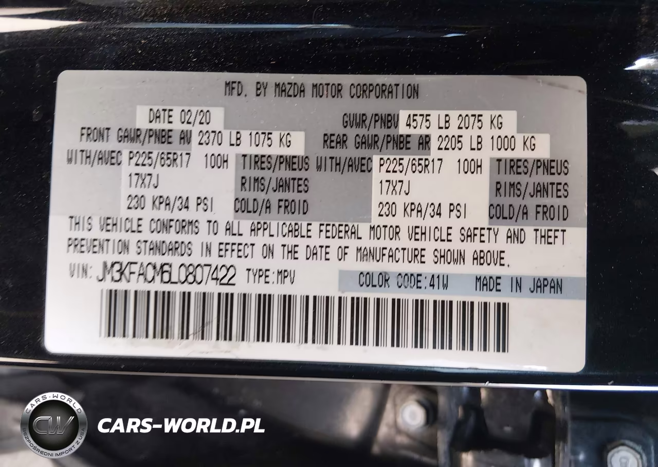 2020 Mazda Cx-5 Touring VIN:JM3KFACM6L0807422 - 9