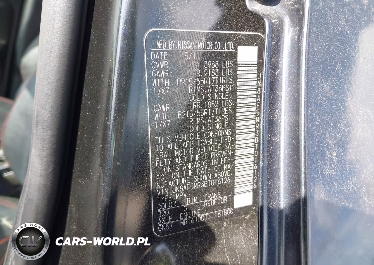 2011 Nissan Juke Sl VIN:JN8AF5MR3BT016126 - 9