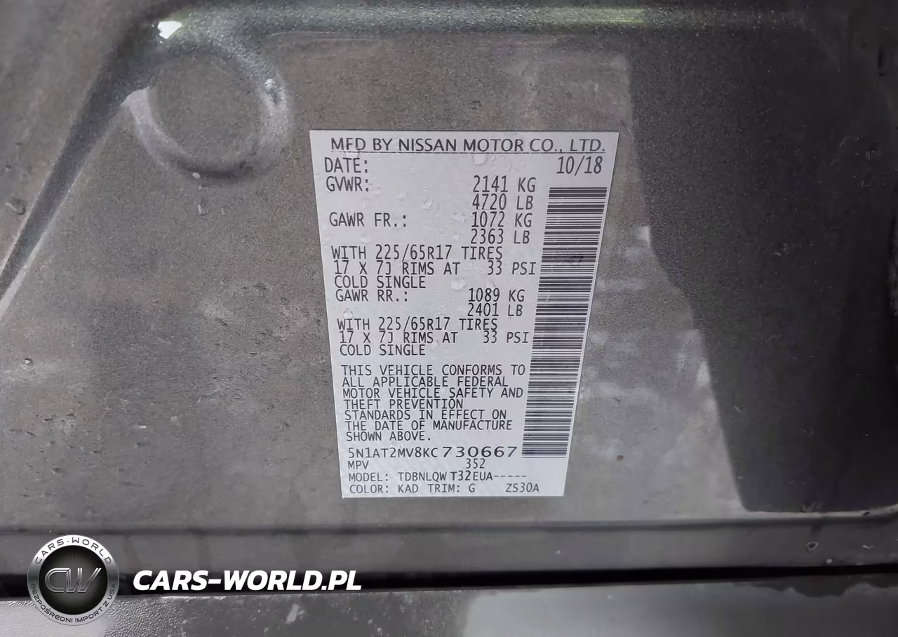 2019 Nissan Rogue Sv VIN:5N1AT2MV8KC730667 - 9