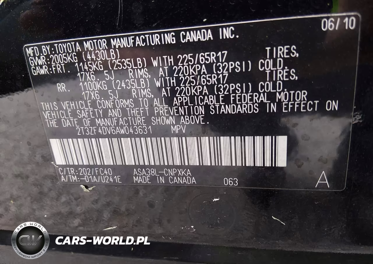 2010 Toyota Rav4 VIN:2T3ZF4DV6AW043631 - 9
