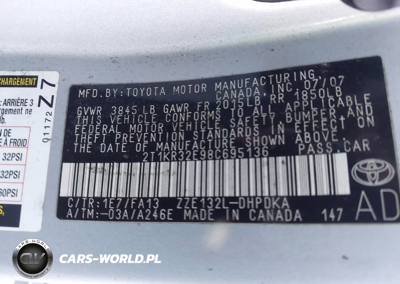 2008 Toyota Matrix VIN:2T1KR32E98C695136 - 9