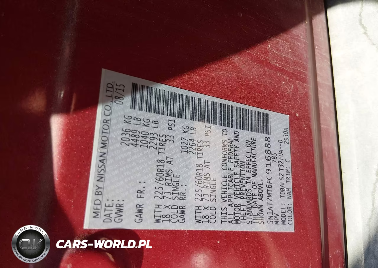 2015 Nissan Rogue Sl VIN:5N1AT2MT6FC916888 - 9