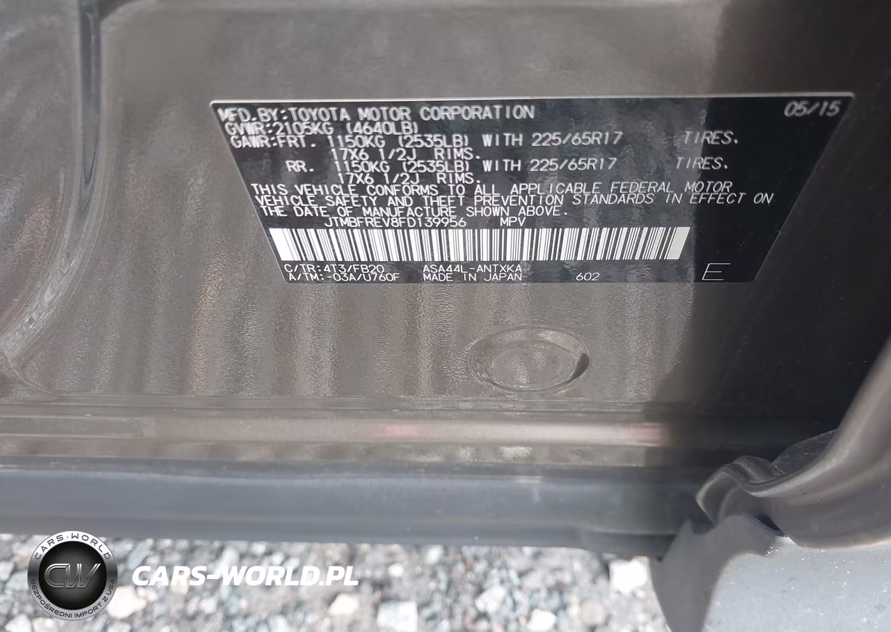 2015 Toyota Rav4 Le VIN:JTMBFREV8FD139956 - 9