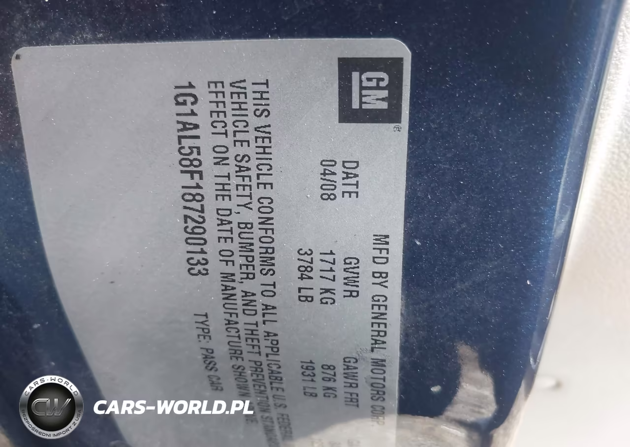 2008 Chevrolet Cobalt Lt VIN:1G1AL58F187290133 - 9