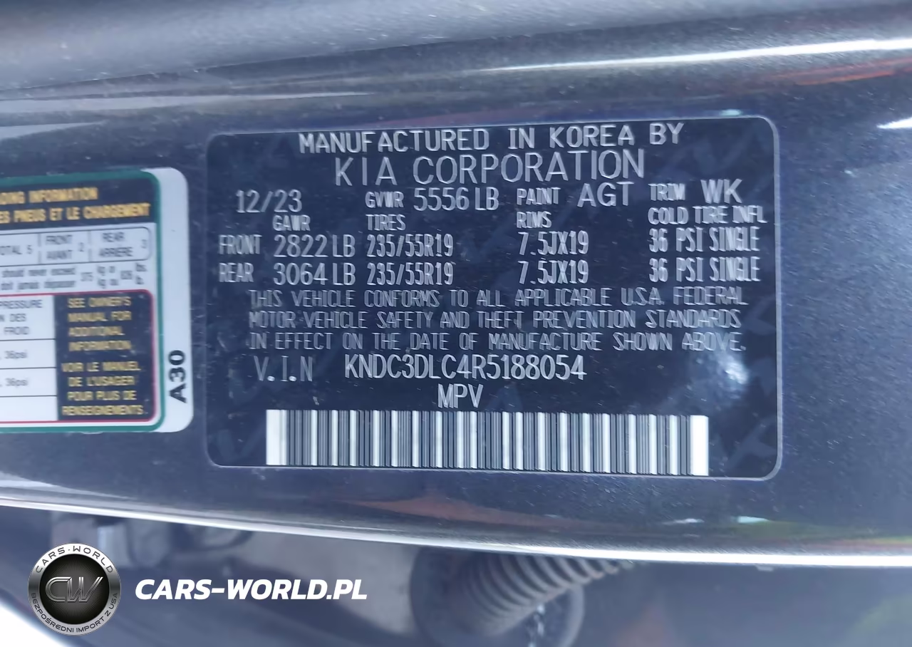 2024 Kia Ev6 Wind VIN:KNDC3DLC4R5188054 - 9
