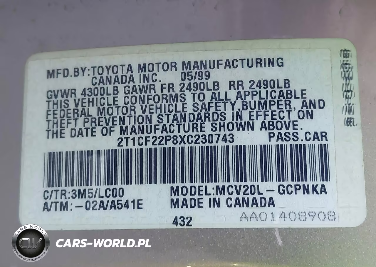 1999 Toyota Camry Solara Sle VIN:2T1CF22P8XC230743 - 9