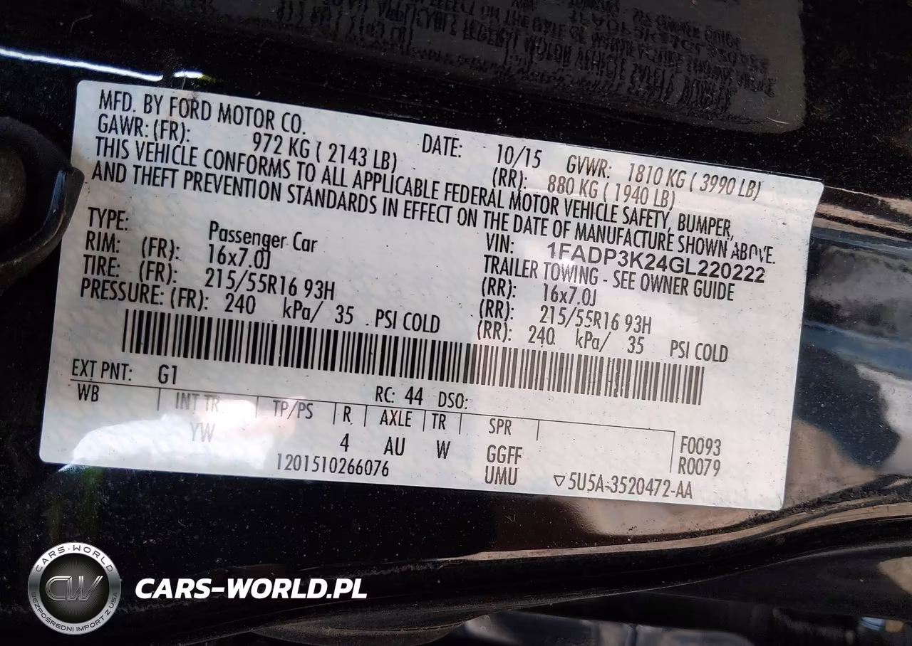 2016 Ford Focus Se VIN:1FADP3K24GL220222 - 9