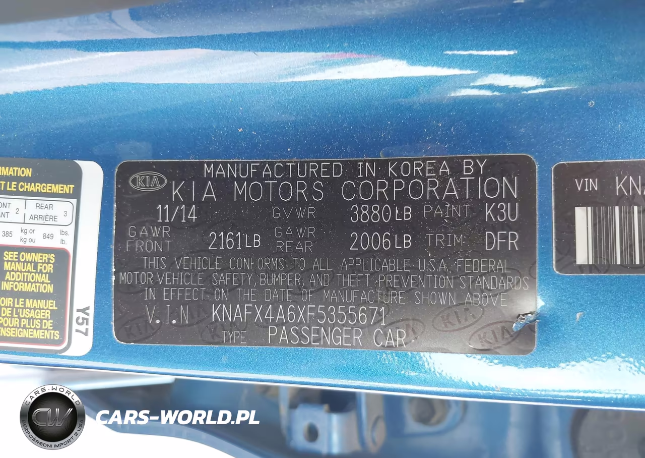 2015 Kia Forte Lx VIN:KNAFX4A6XF5355671 - 9
