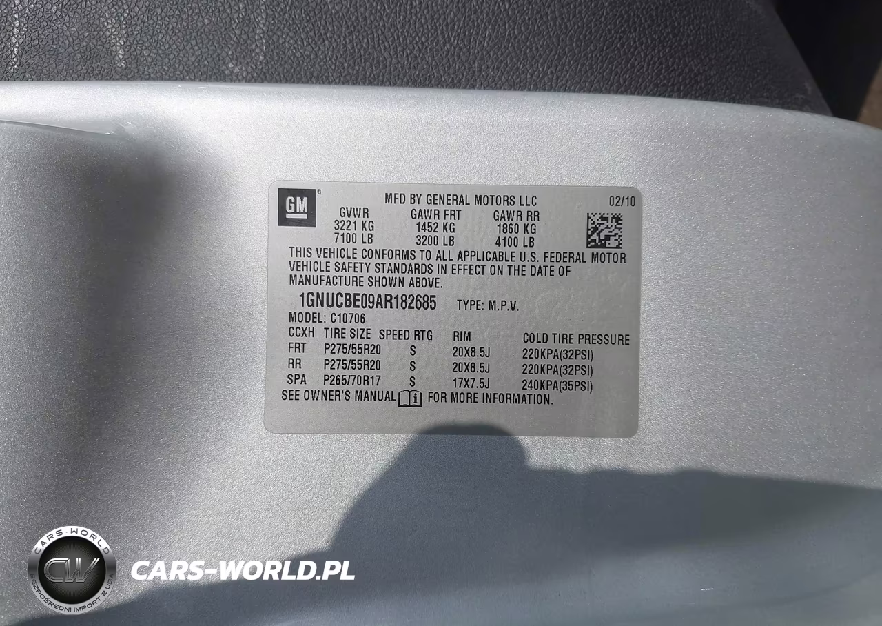 2010 Chevrolet Tahoe Lt VIN:1GNUCBE09AR182685 - 9