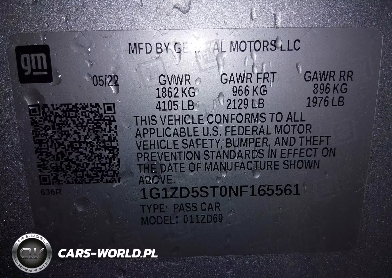 2022 Chevrolet Malibu Fwd Lt VIN:1G1ZD5ST0NF165561 - 9