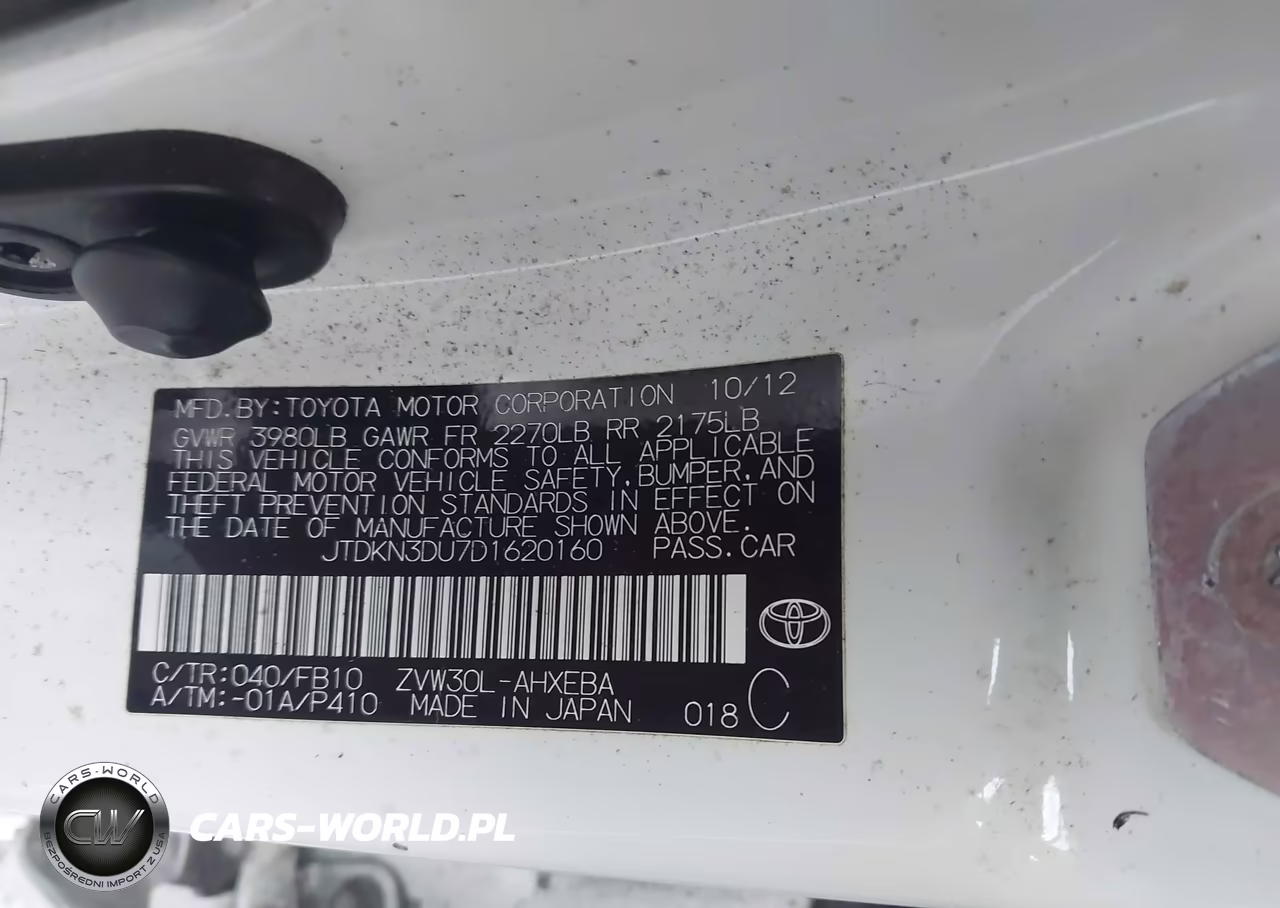 2013 Toyota Prius Two VIN:JTDKN3DU7D1620160 - 9