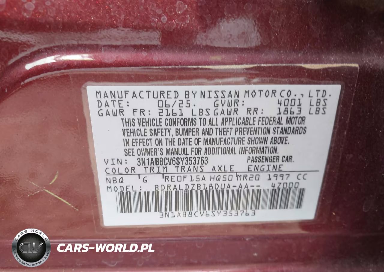 2025 Nissan Sentra Sv VIN:3N1AB8CV6SY353763 - 9