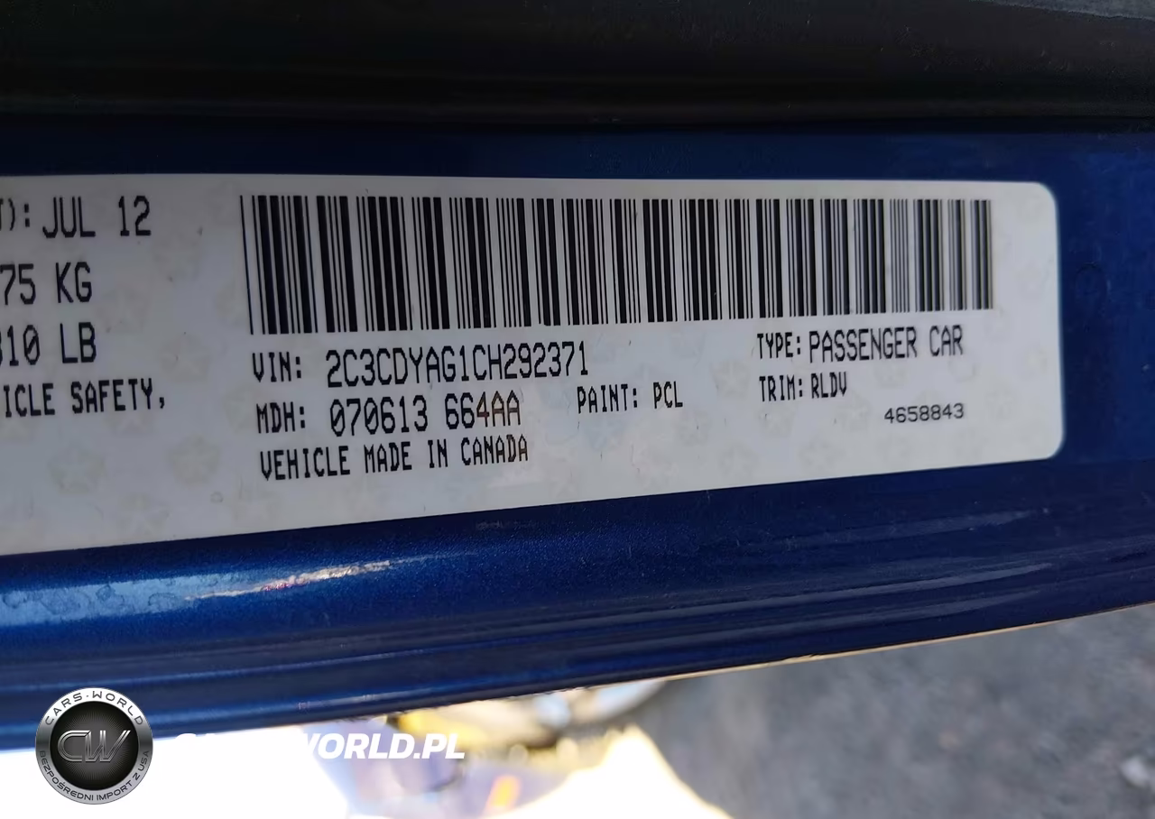 2012 Dodge Challenger Sxt VIN:2C3CDYAG1CH292371 - 9