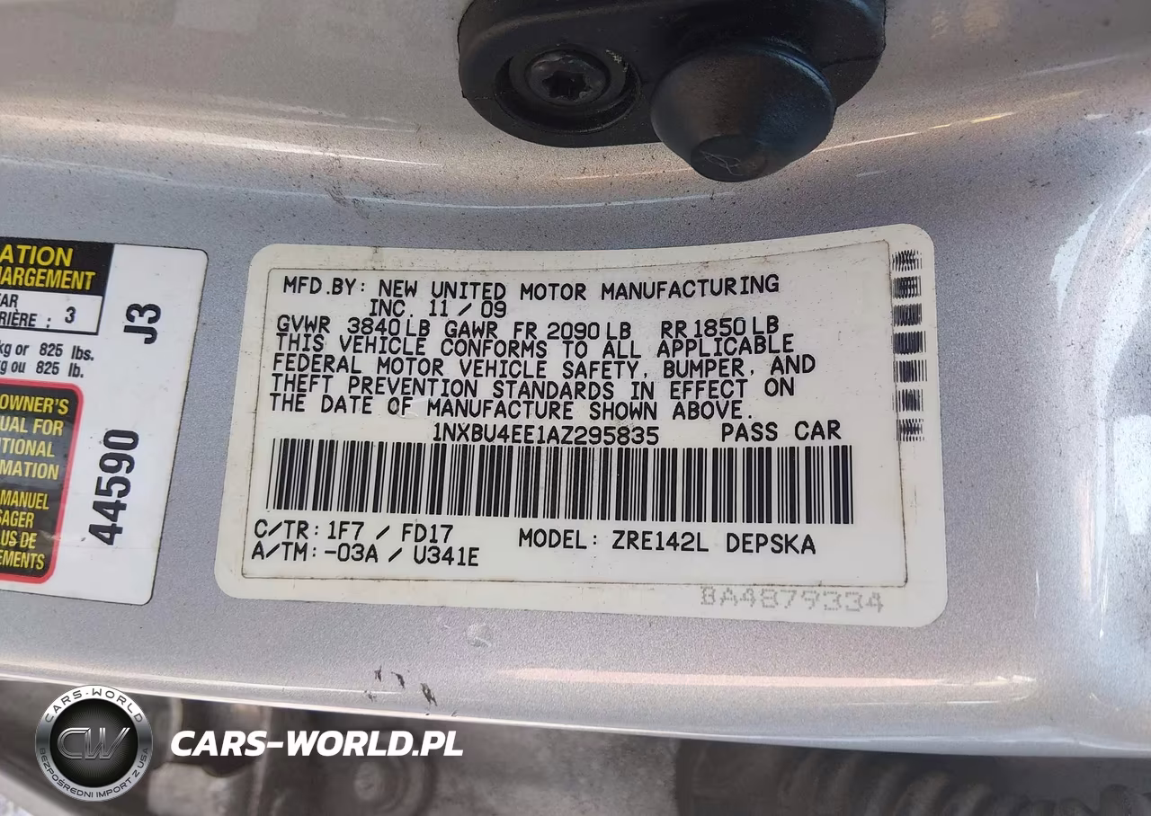 2010 Toyota Corolla S VIN:1NXBU4EE1AZ295835 - 9