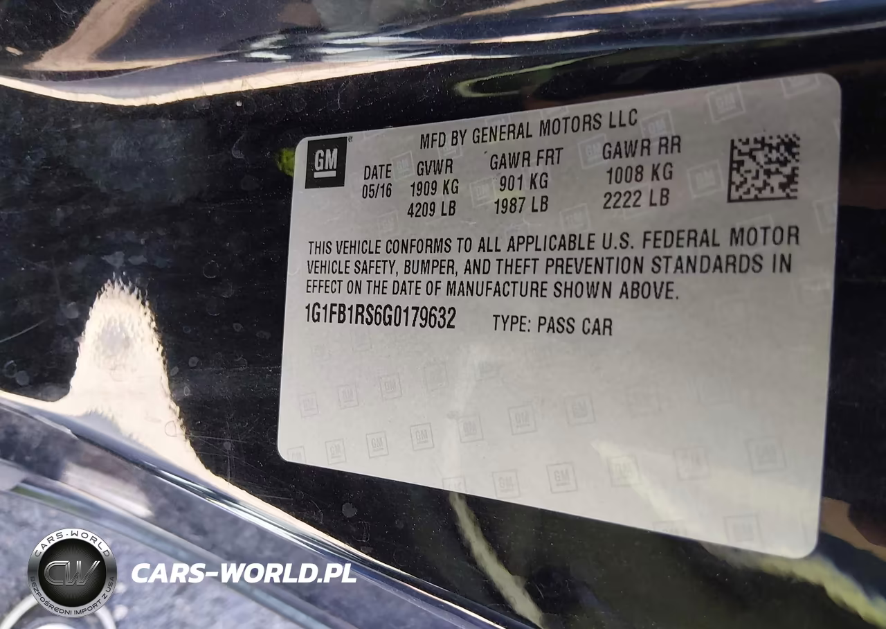 2016 Chevrolet Camaro 1Lt VIN:1G1FB1RS6G0179632 - 9