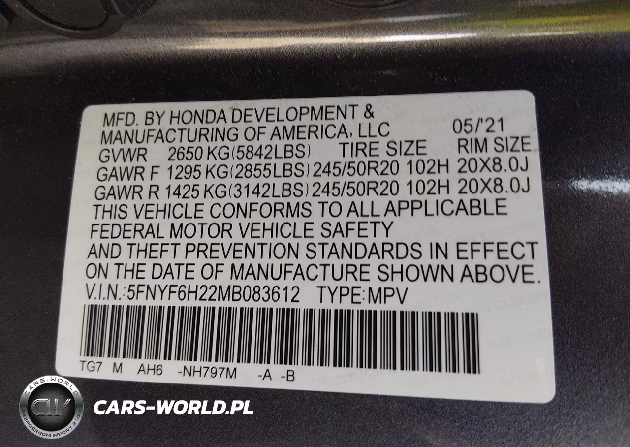 2021 Honda Pilot Awd Special Edition VIN:5FNYF6H22MB083612 - 9
