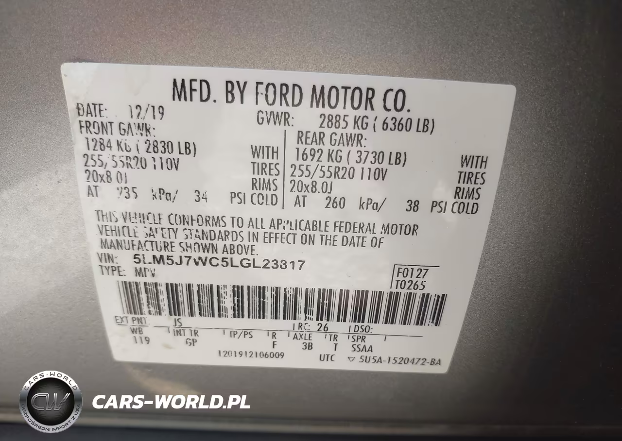 2020 Lincoln Aviator Reserve VIN:5LM5J7WC5LGL23817 - 9