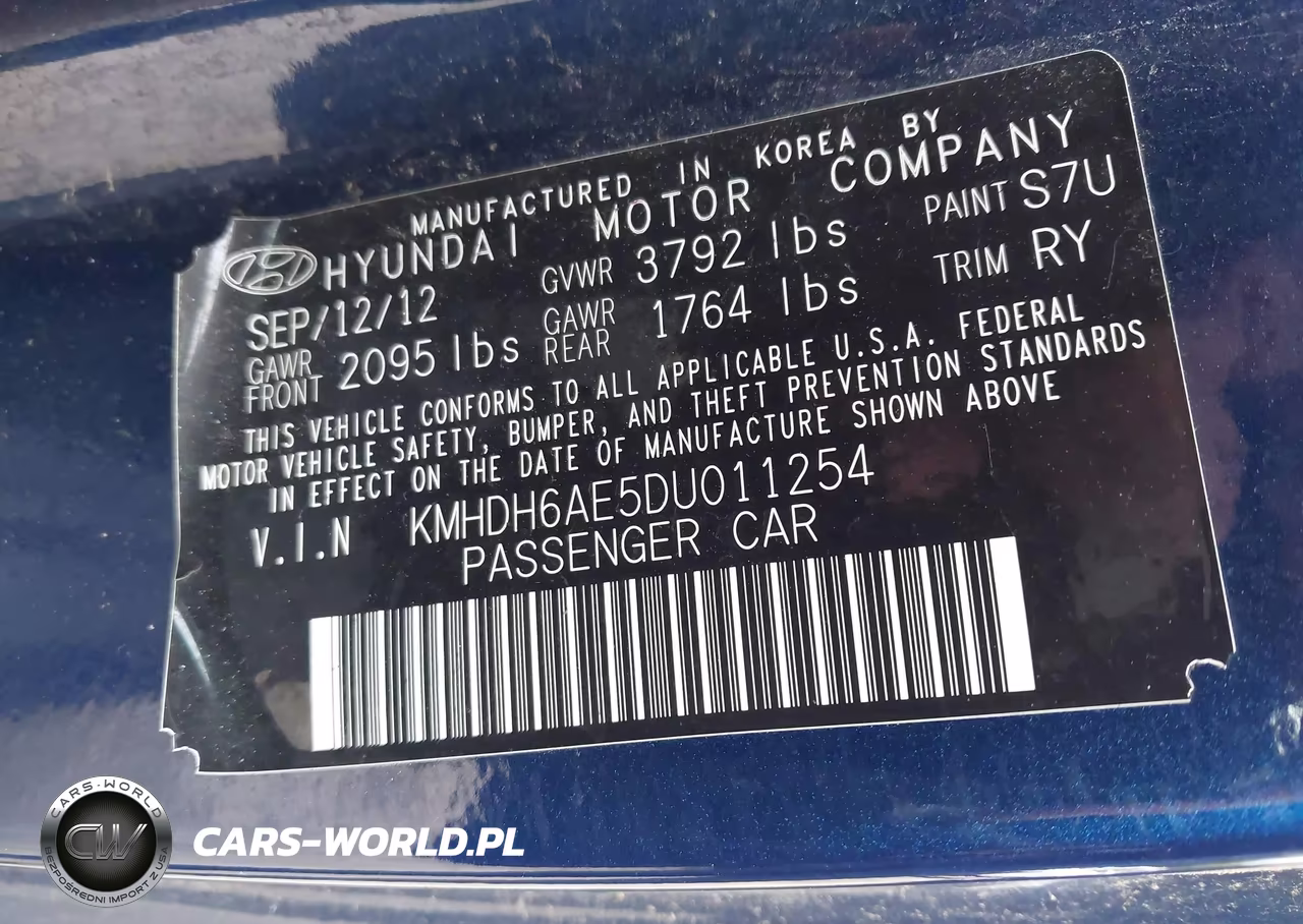 2013 Hyundai Elantra Gs VIN:KMHDH6AE5DU011254 - 9