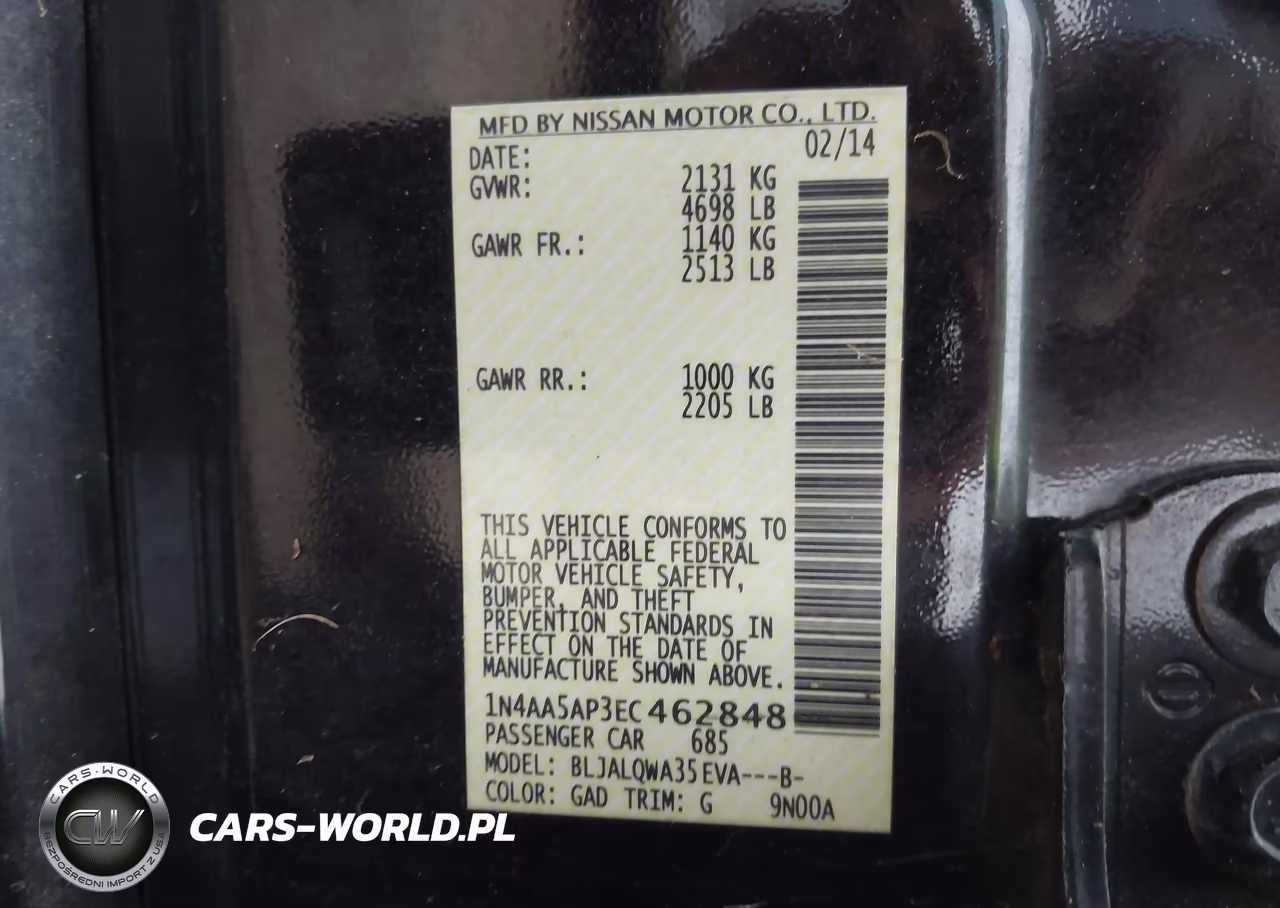 2014 Nissan Maxima 3.5 S-3.5 Sv VIN:1N4AA5AP3EC462848 - 9