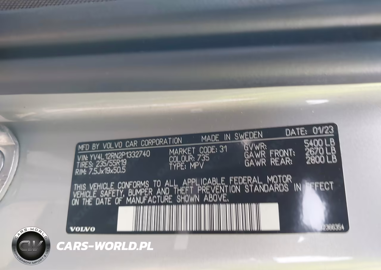 2023 Volvo Xc60 B5 Plus Bright Theme VIN:YV4L12RN2P1332740 - 9