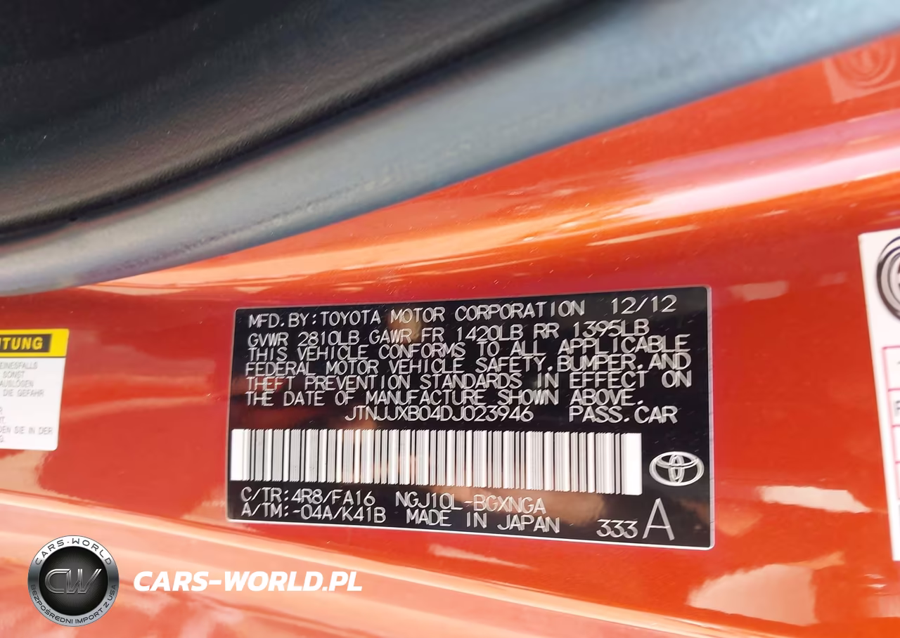 2013 Scion Iq VIN:JTNJJXB04DJ023946 - 9