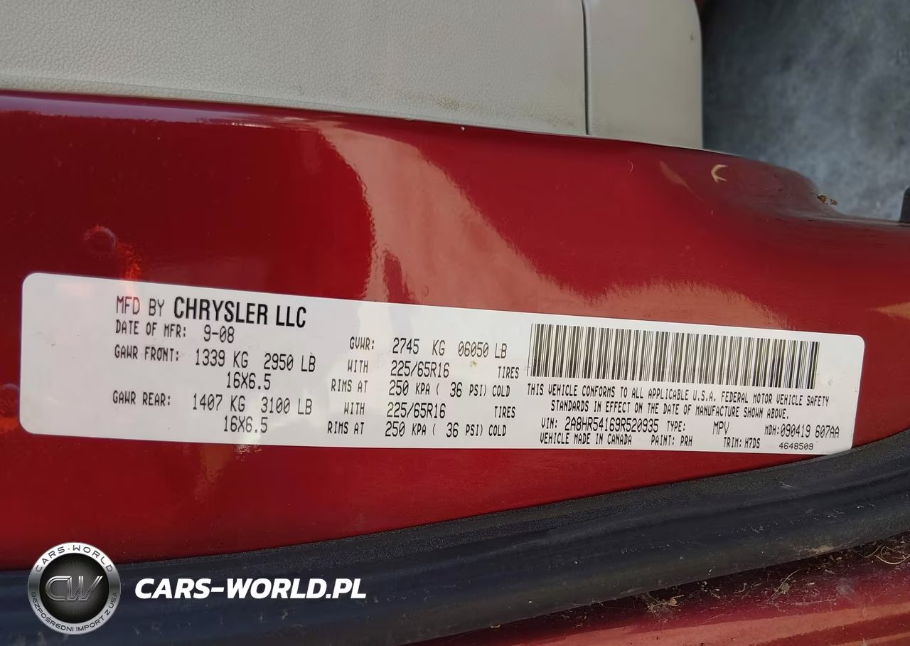 2009 Chrysler Town & Country Touring VIN:2A8HR54169R520935 - 8