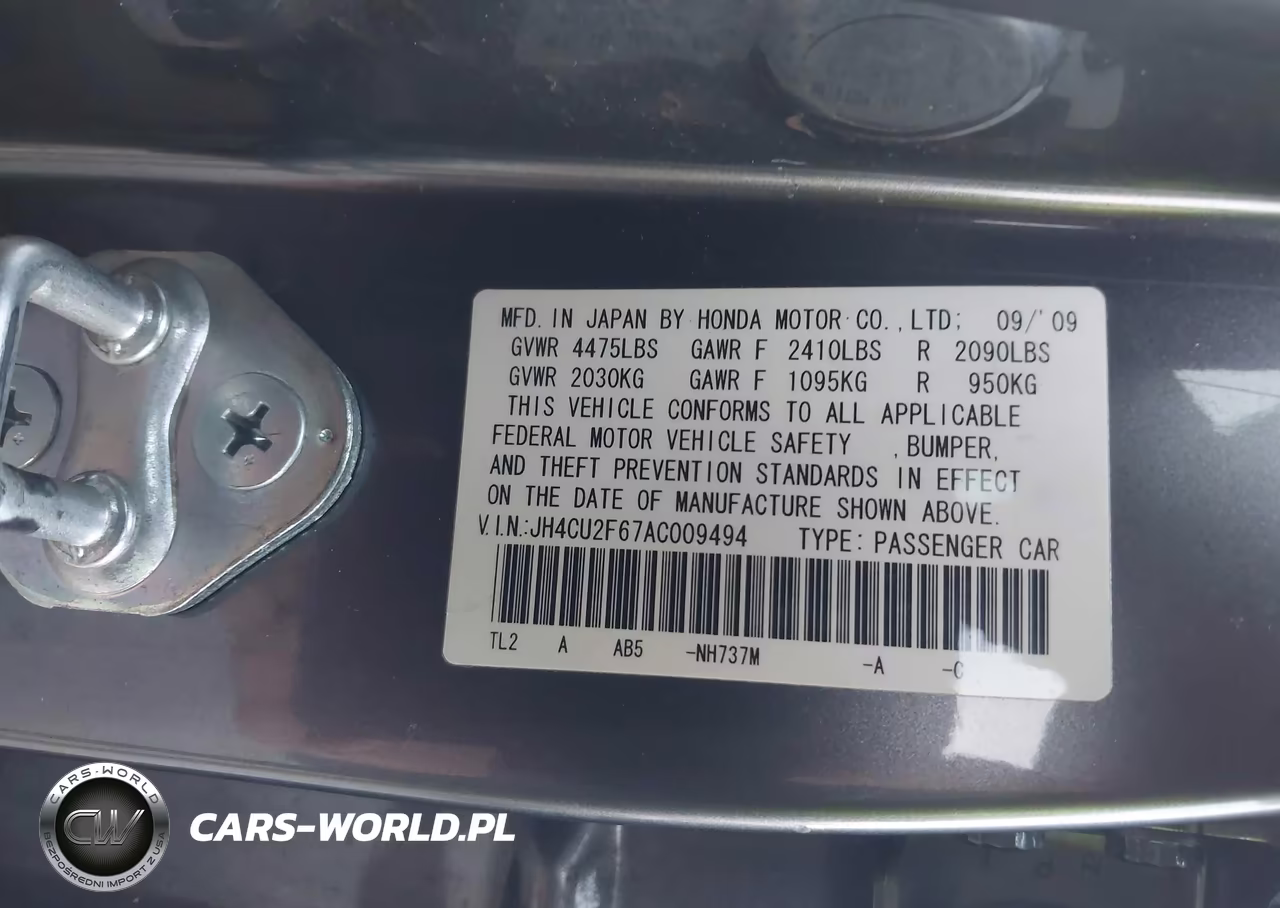 2010 Acura Tsx 2.4 VIN:JH4CU2F67AC009494 - 9