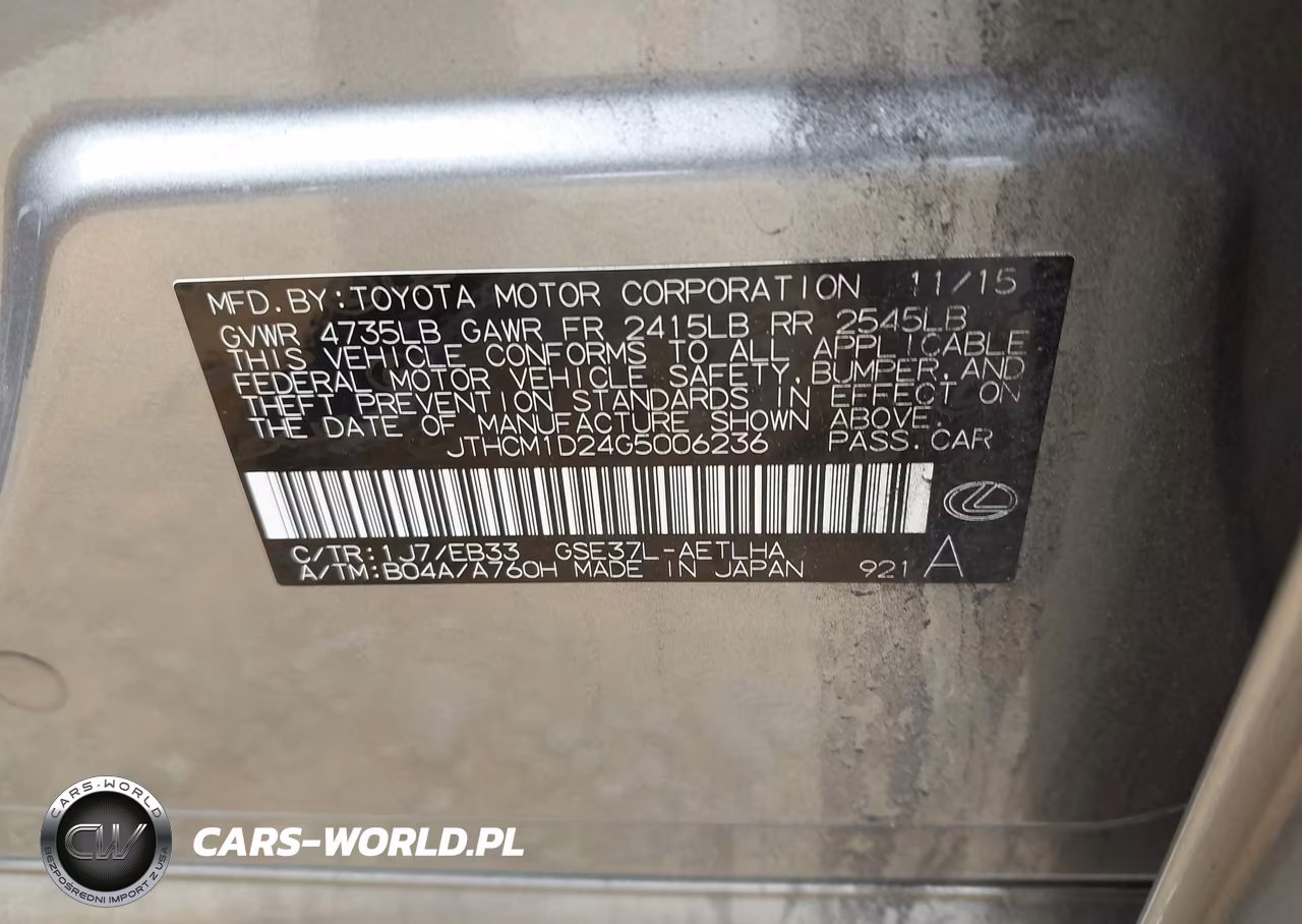 2016 Lexus Is 300 VIN:JTHCM1D24G5006236 - 9