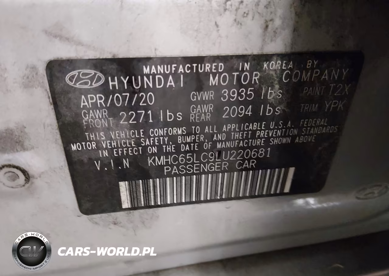 2020 Hyundai Ioniq Hybrid Blue VIN:KMHC65LC9LU220681 - 9