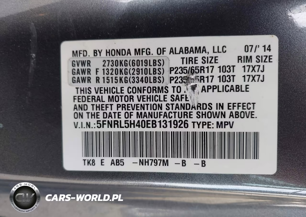 2014 Honda Odyssey Ex VIN:5FNRL5H40EB131926 - 9