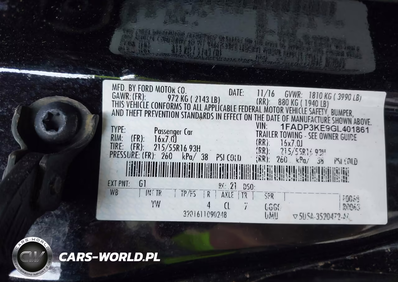 2016 Ford Focus Se VIN:1FADP3KE9GL401861 - 9