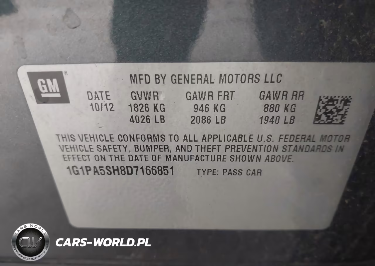 2013 Chevrolet Cruze Ls Auto VIN:1G1PA5SH8D7166851 - 9
